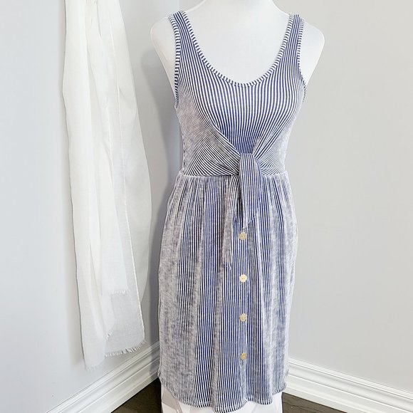 Caution To The Wind Dresses & Skirts - Blue and White Stripe Dress, Cover-Up, Size S to M